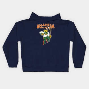 Retro Defunct Anaheim Bullfrogs Roller Hockey Kids Hoodie